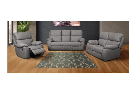 Earthline Milano Fabric Sofa - Grey Hot on Sale