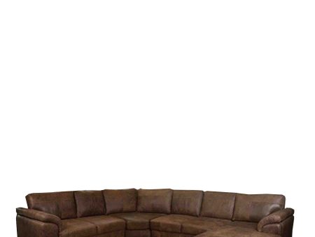 Earthline Sabie 4 Piece Couch With Chaise - Brown Cheap