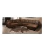 Earthline Sabie 4 Piece Couch With Chaise - Brown Cheap