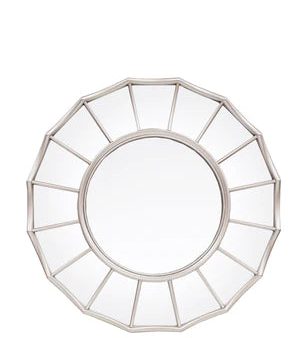 Exotic Designs Round Mirror - Silver Discount