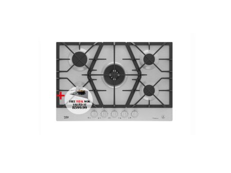 Beko 75cm Gas Hob Stainless Steel - Inox Sale