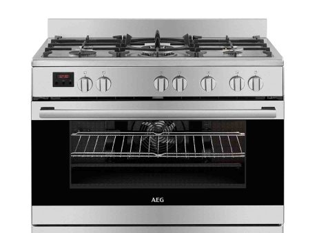 AEG 90cm Silver Gas Electric Stove - 10369MN-MN Online