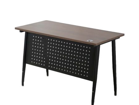 MW613 Office Desk - Walnut & Black Fashion