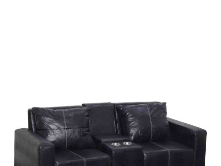 Isabella 2 Division Couch with Console and Cup Holder For Cheap