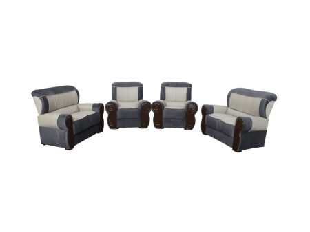 Hanson 4 Piece 2 Tone Grey Lounge Suite For Sale