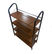 Industrial-Style Metal and Wood Shelf Stand Fashion