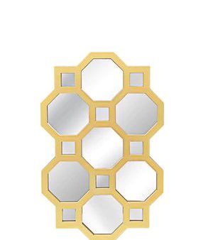 Exotic designs Honeycomb Mirror - Gold Online now