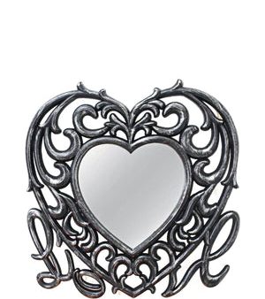 Exotic Designs Heart Mirror - Silver Hot on Sale