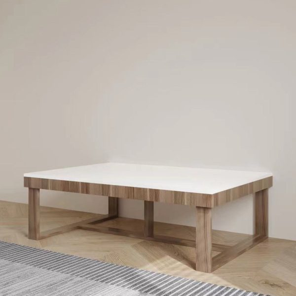 MW980 Contemporary Oak + White Coffee Table For Sale