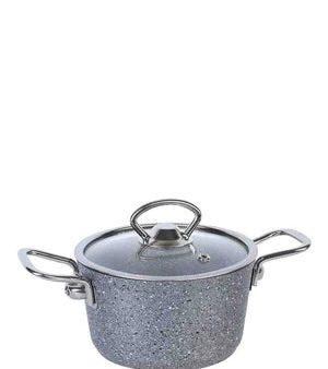 OMS Non Stick 12cm Deep Granite Casserole - Grey Sale