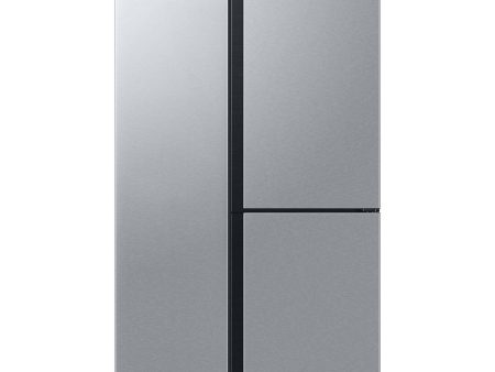 Samsung Food Showcase 595L Side by Side Fridge with Beverage Centre™- Clean Steel Online Hot Sale