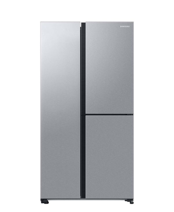 Samsung Food Showcase 595L Side by Side Fridge with Beverage Centre™- Clean Steel Online Hot Sale