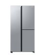 Samsung Food Showcase 595L Side by Side Fridge with Beverage Centre™- Clean Steel Online Hot Sale