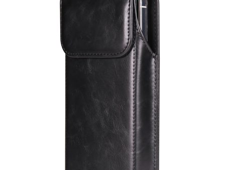 Crazy Horse Texture PU Leather Wasit Phone Pouch for 6.7 Mobile Phone Belt Bag with Back Clip For Discount